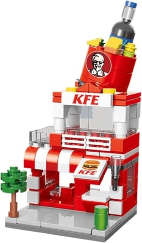 Mini City Shop Street View Building Blocks - 167pcs Fast Food Restaurant