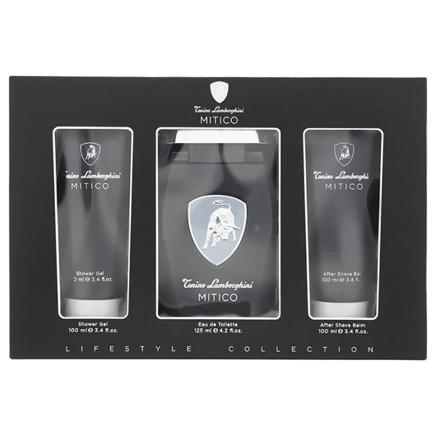 Tonino Lamborghini Mitico Eau de Toilette - 125ml + Mitico Shower Gel - 100ml + Mitico After Shave Balm - 100ml