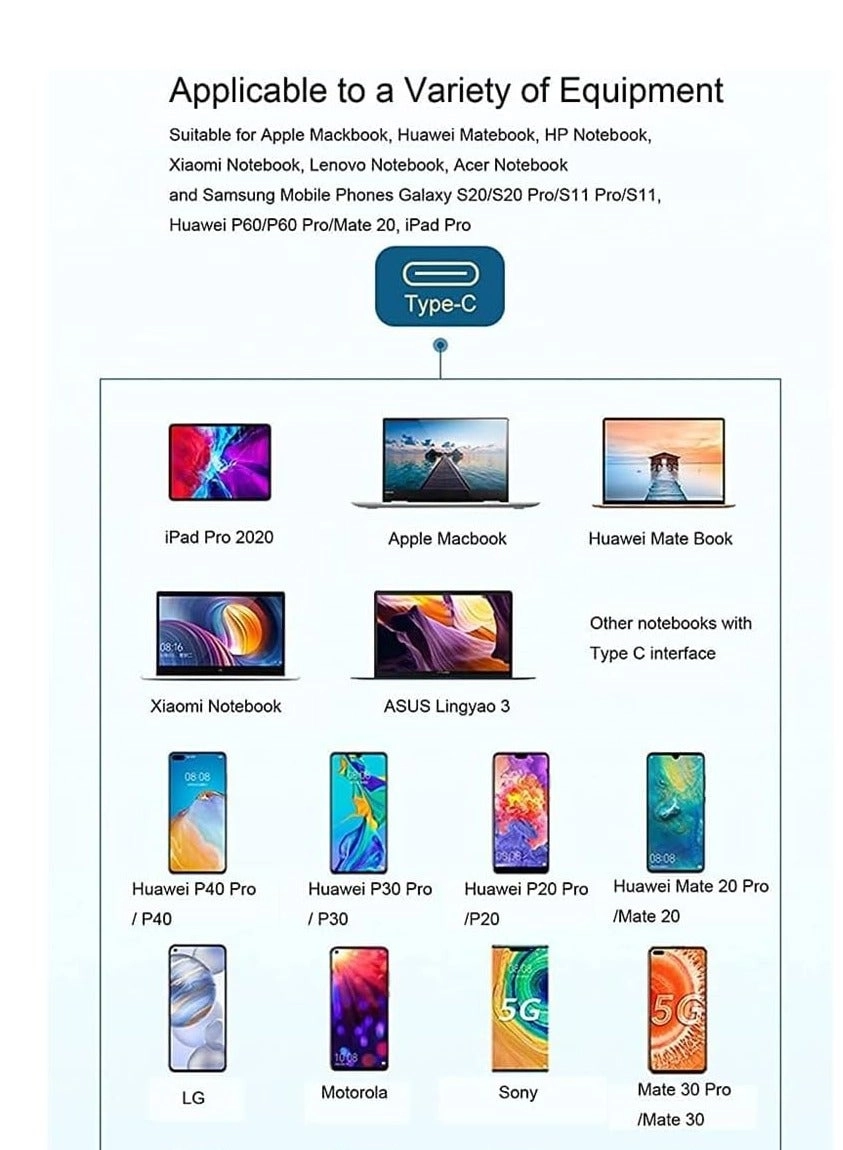 USB C Aadapter Hub - USB-C MacBook Series, Chromebook, Zenbook