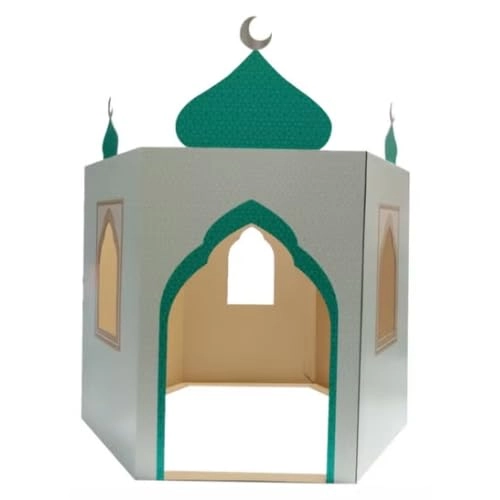 Color Me Cardboard Playmosque - Blue - White Cardboard