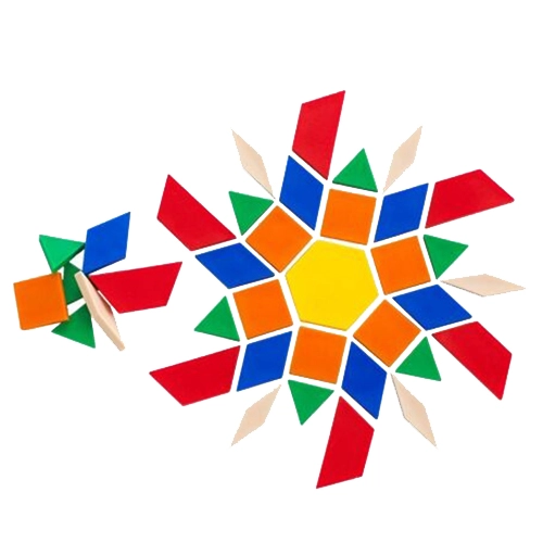 edxeducation Pattern Blocks - 3-6 years 120 pieces