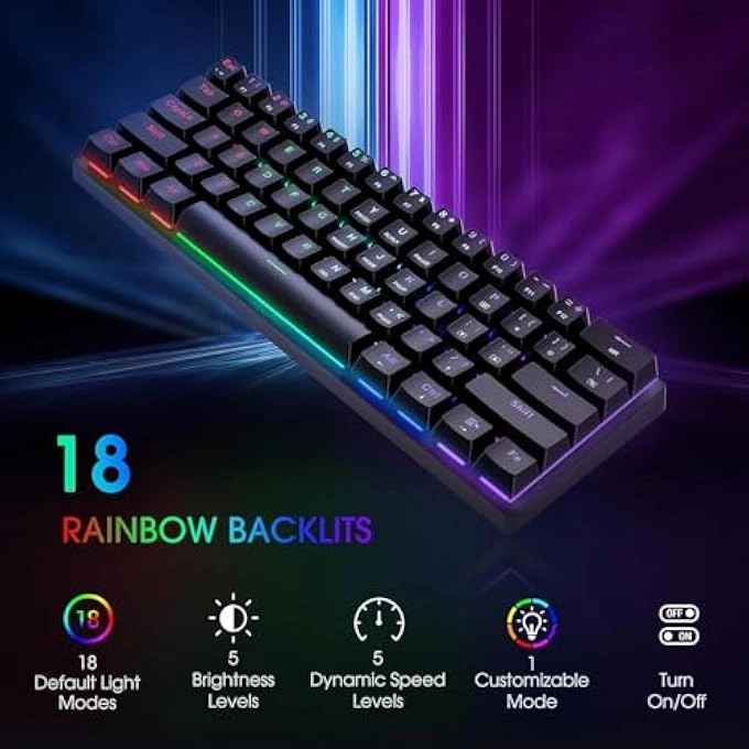 60% Mechanical Gaming Keyboard - Wired