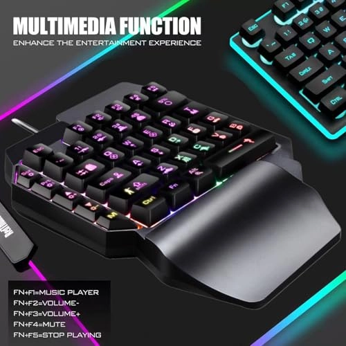 One Handed Gaming Keyboard - Wired