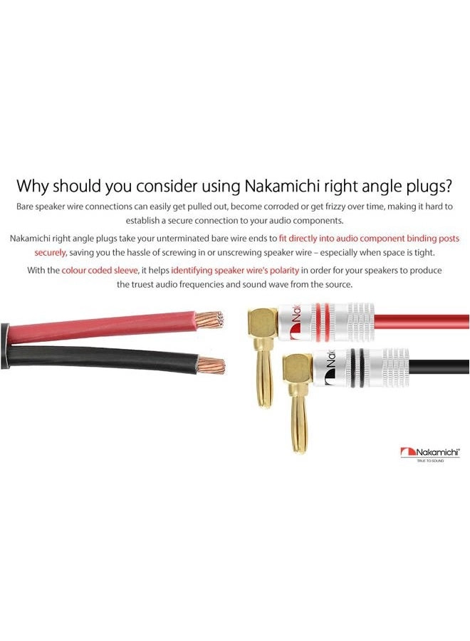 Excel Series - Banana Plug 24k Gold Plated Right Angle