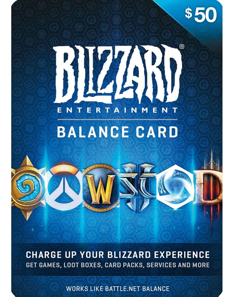 Blizzard Gift-Card Battle.net - US $50