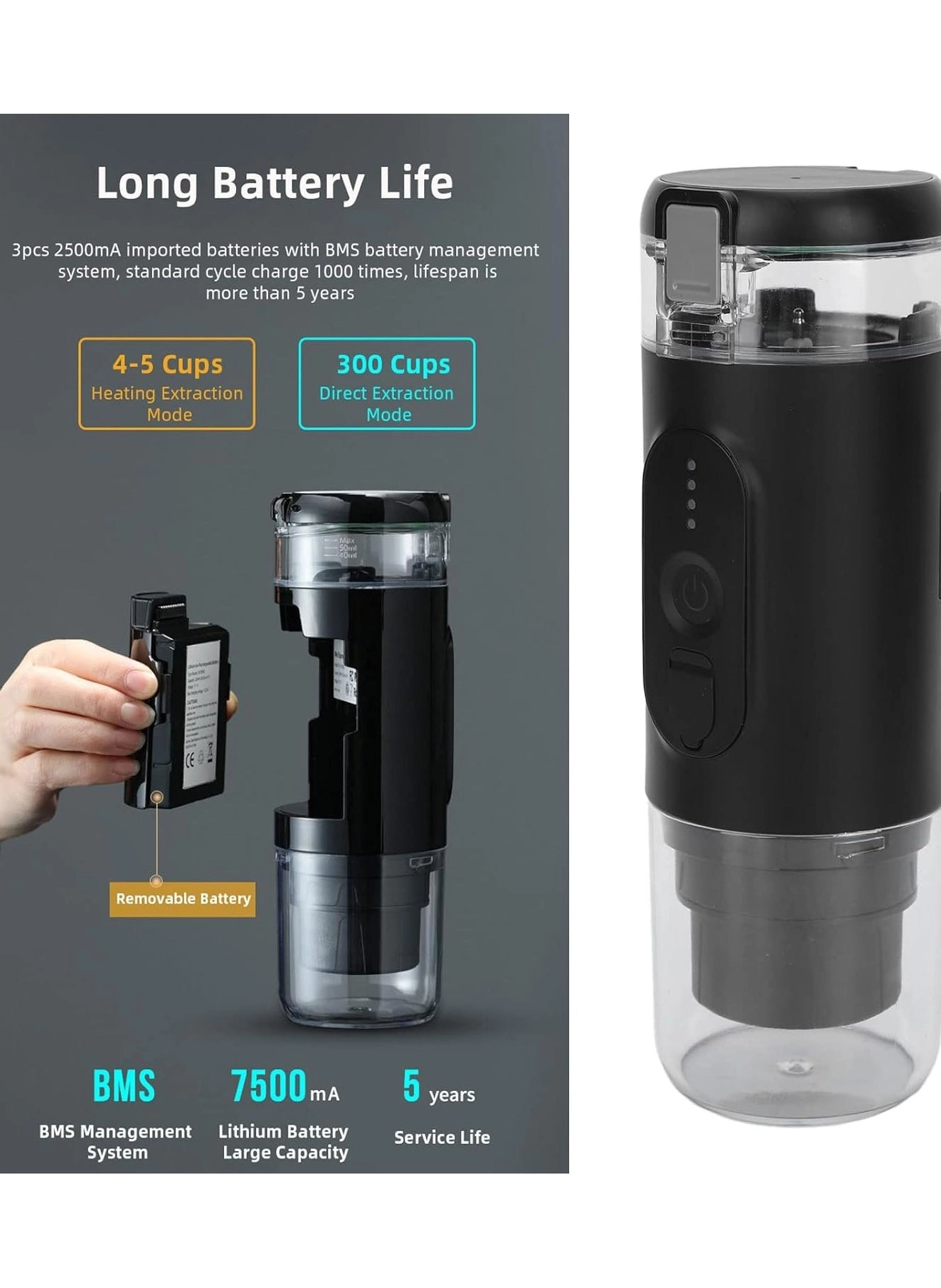 Portable Espresso Machine - Ground coffee Nespresso capsules