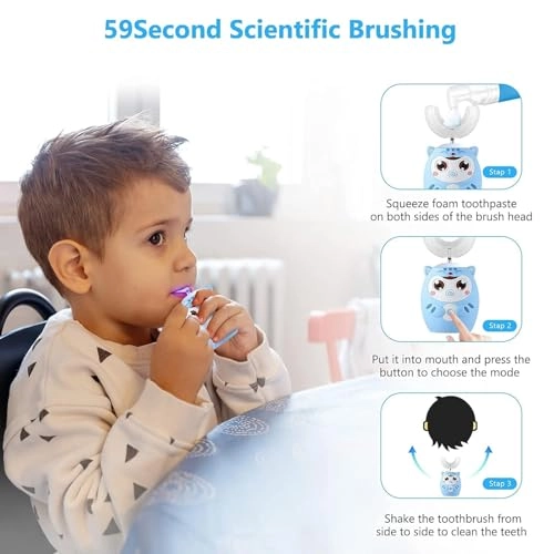 U Shaped Ultrasonic Automatic Toothbrush - Six Cleaning Modes Rechargeable