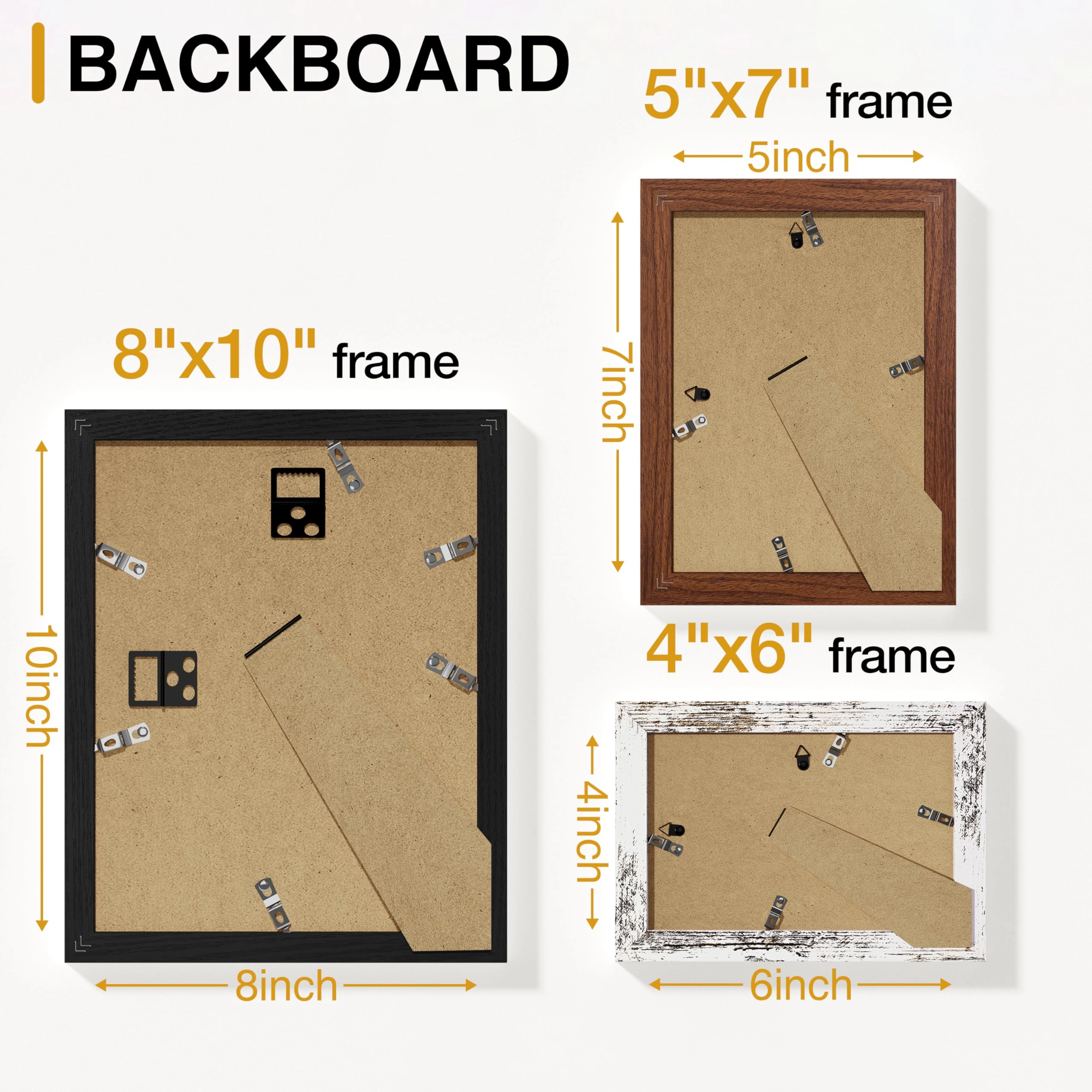 Picture Frames Set - 10 Pack Rustic Grey