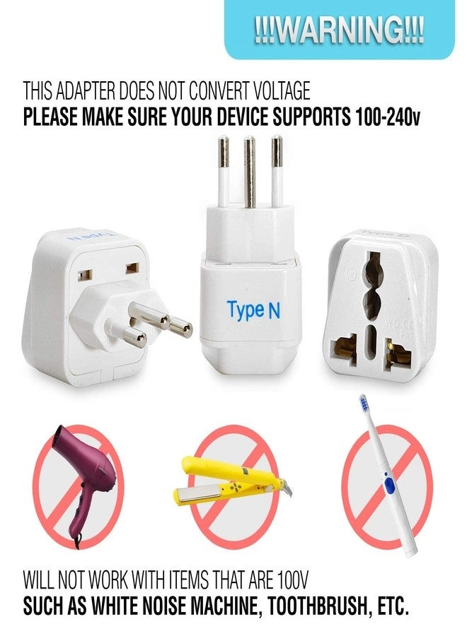 Brazil Travel Plug Adapter - Type N Pack