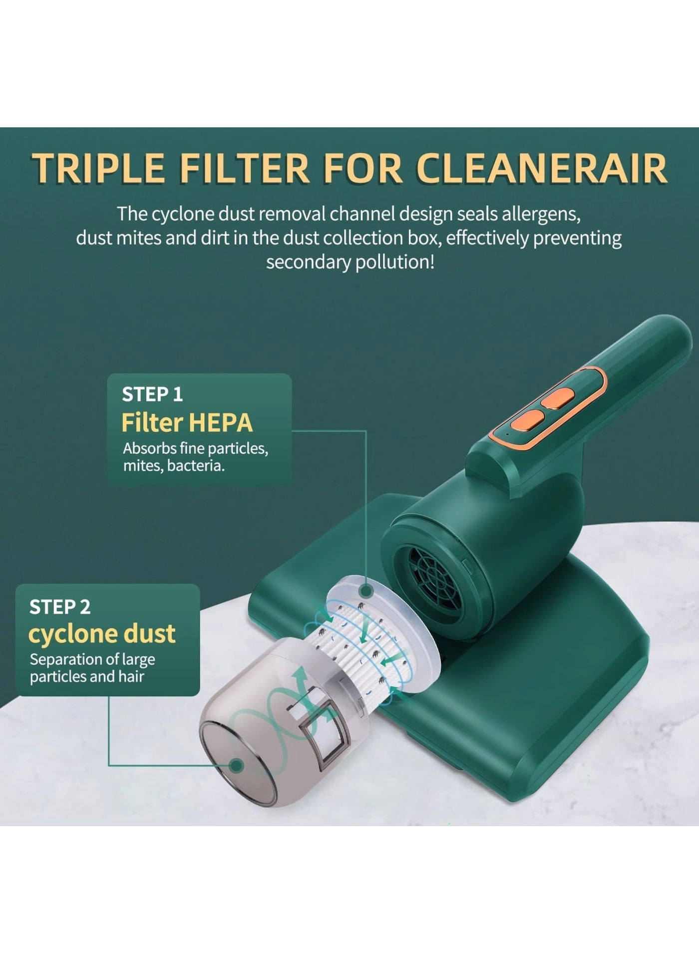 Bed Vacuum Cleaner - UV-C Cordless 55W