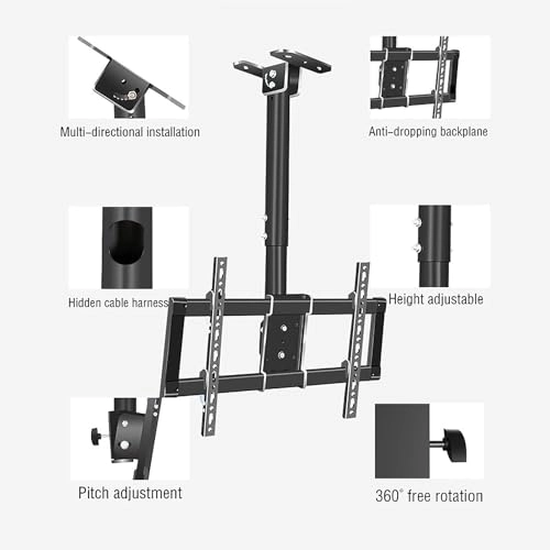 TV Ceiling Mount - 80kg 37-85 inch