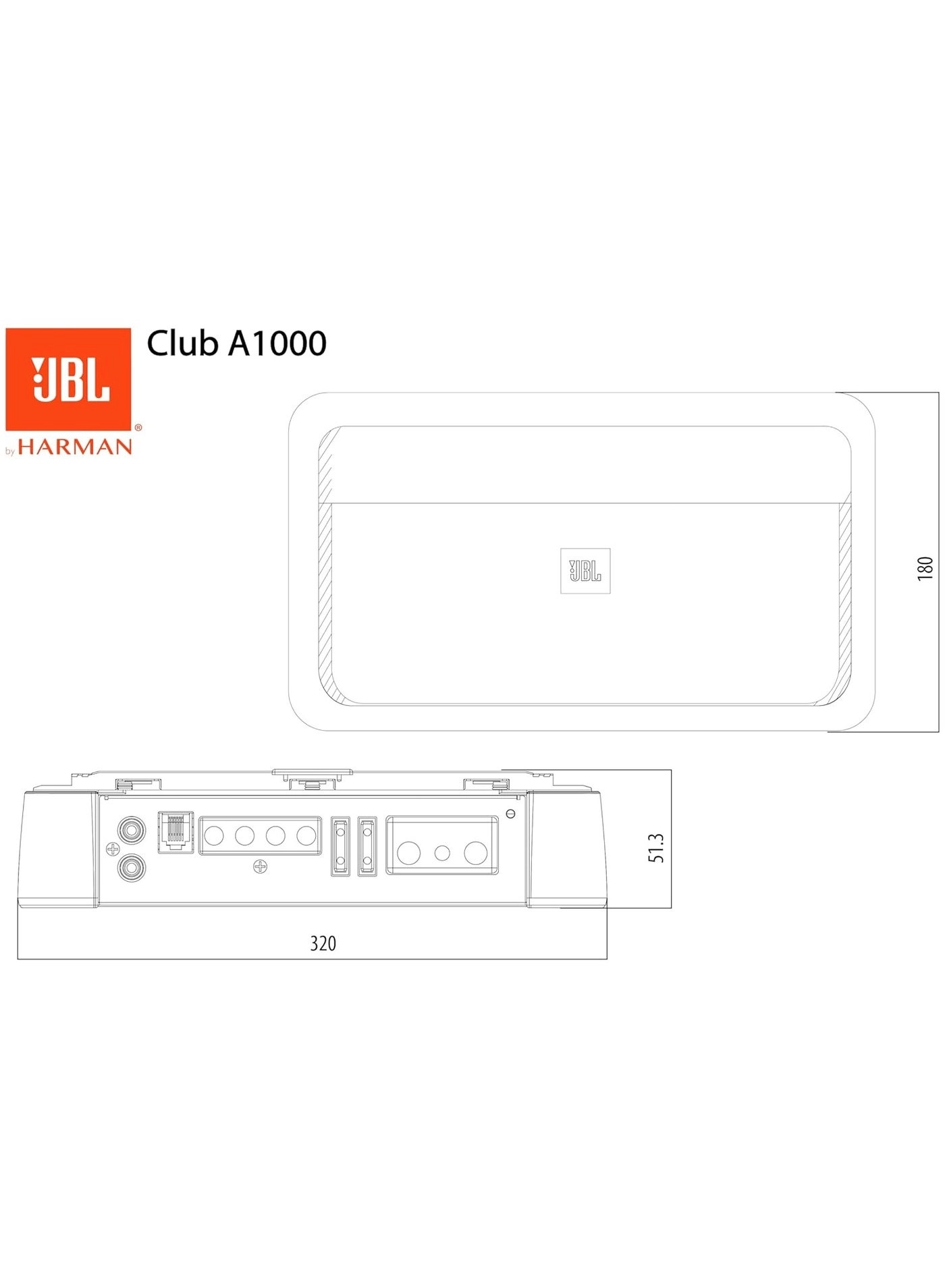 CLUBA5055 - 5-Channel 50Watts RMS x 4, 320W RMS x1