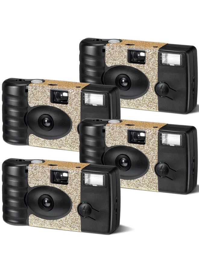 LEIFIDE Disposable Film Camera - 4 Pcs Flash 27 Exposure 34mm