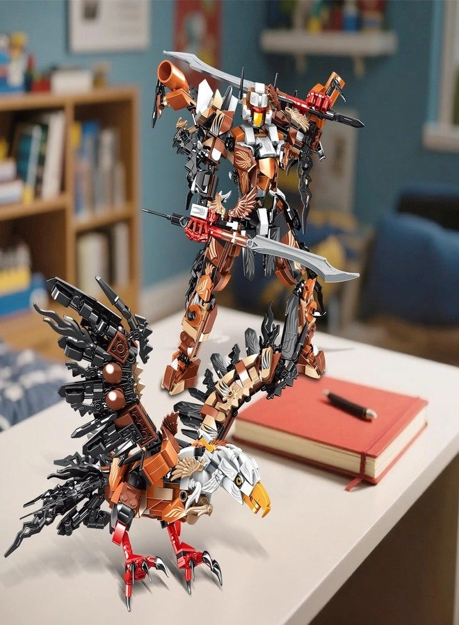 Eagle Mecha Robot - 2 in 1 STEM Compatible with Lego Ninja Mech