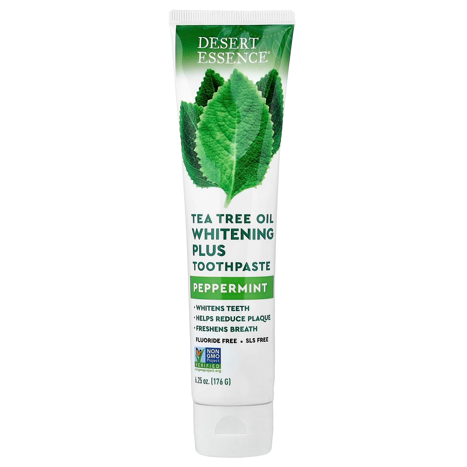Desert Essence Whitening Plus Tea Tree Oil Peppermint Toothpaste 176 g