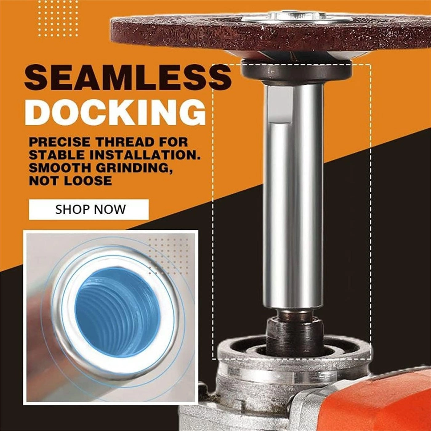 Angle Grinder Extension Connecting Rod + M10 Thread Adapter Extension Rod + Angle Grinder Lengthen Adapter Lever + Polishing and Grinding Tools