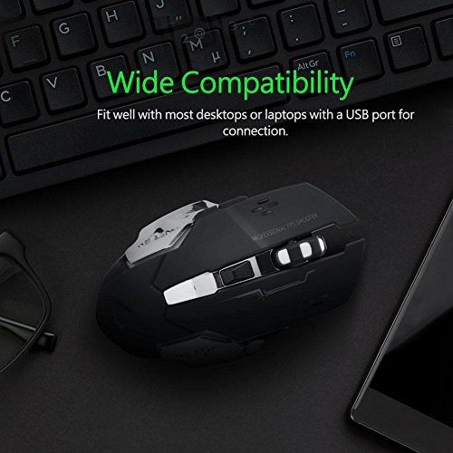2400DPI Optical Wireless Mouse - USB, Wi-Fi