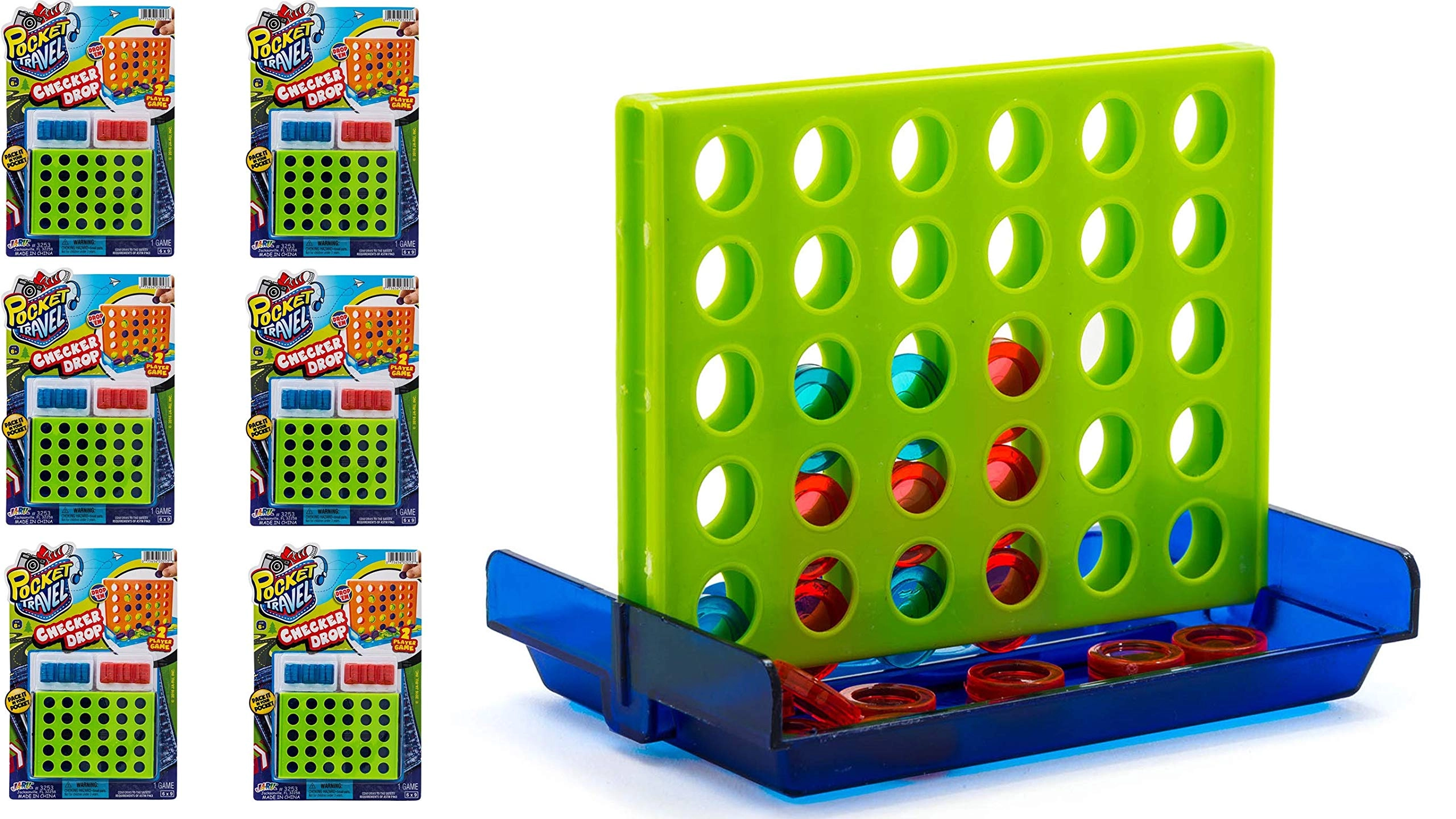Ja-Ru Portable Tic Tac Toe - 6 Pack Pocket Size