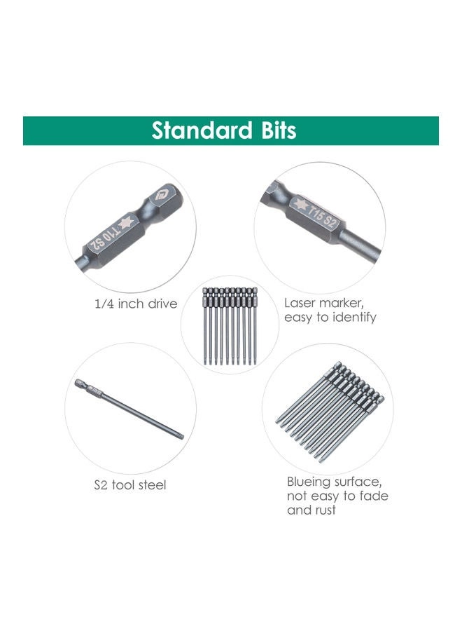 T10 Security Torx Bit Set - 10 100mm(3.93in)