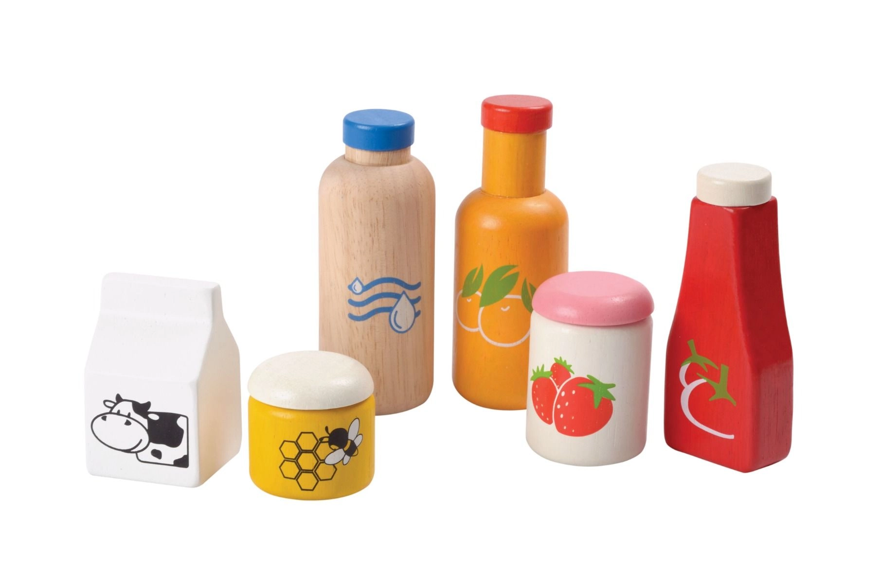 PlanToys Food & Beverage Set - Wood (Klg-3432)