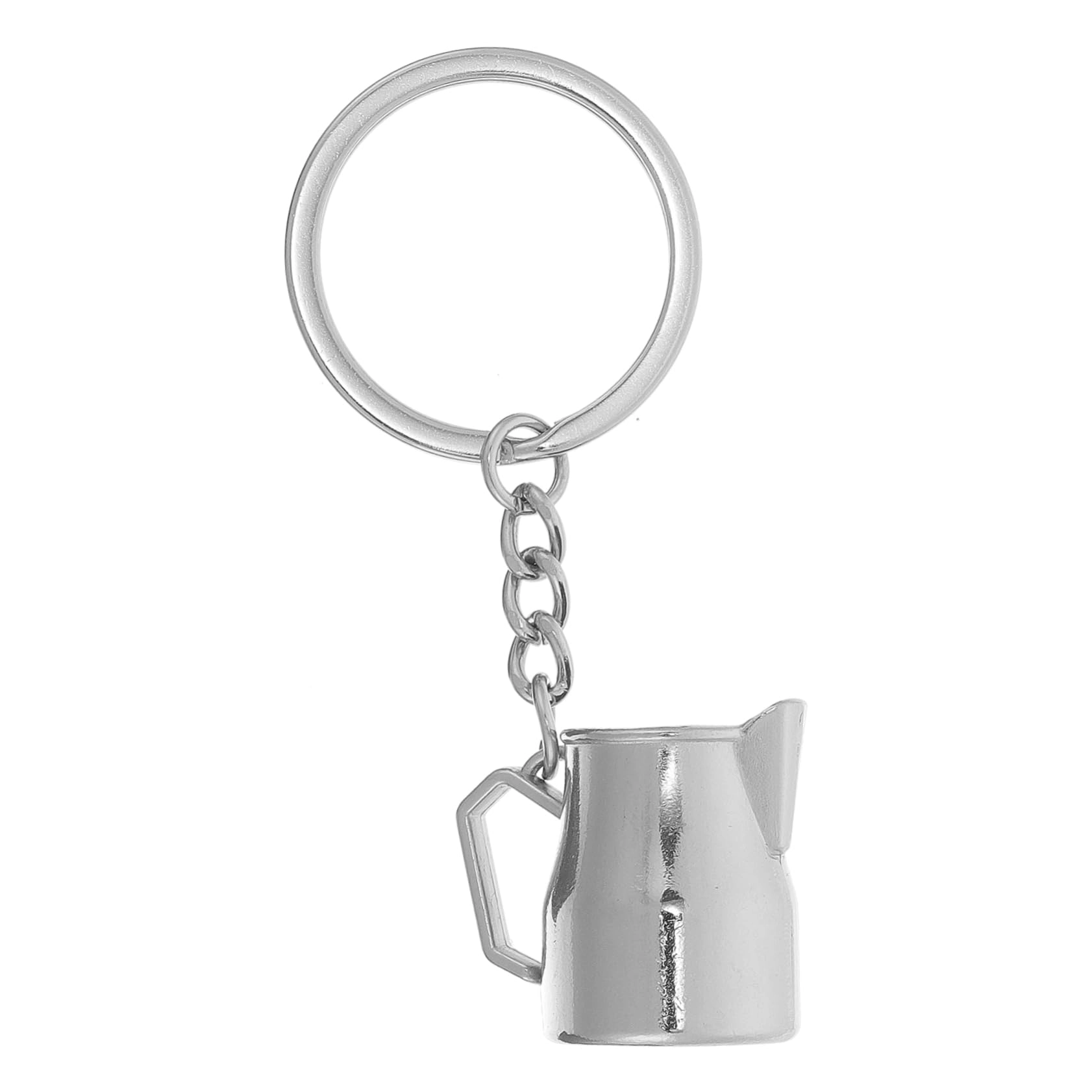 VALICLUD Latte Art Pitcher Keyring - Silver Zinc 8.20X3.00X2.00CM