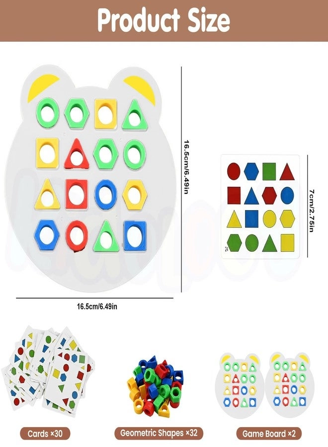 Geometric Shape and Color Matching Puzzle Board Game - 3+ Years