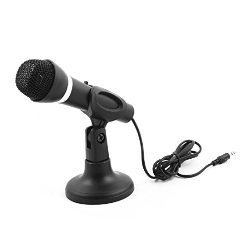 3.5mm Stereo Studio Speech Microphone Mic Stand Mount - Black Small