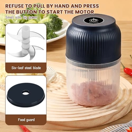 Household Electric Garlic Crusher - 350ML Rechargeable