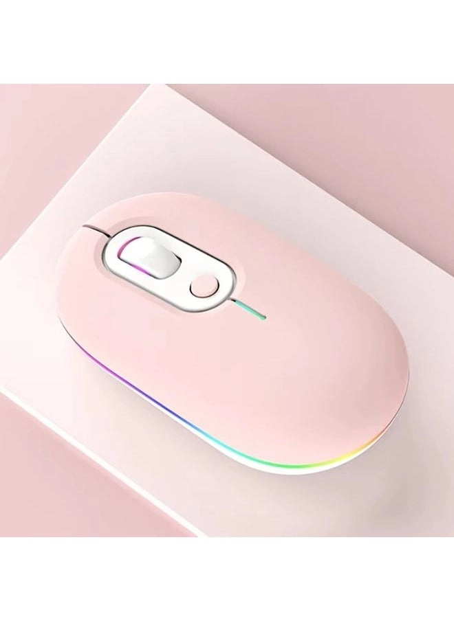 BURAQ Rechargeable Illuminated Silent Wireless Mouse - Wireless