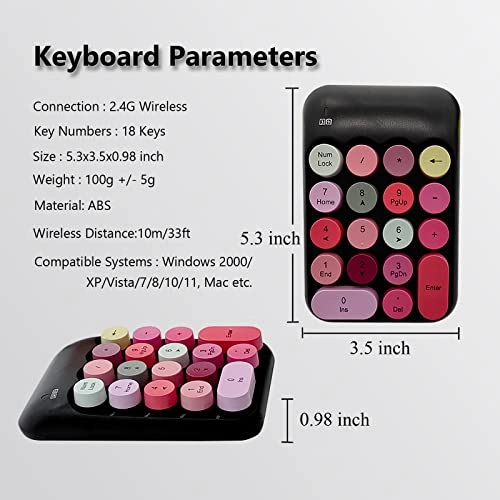 X910 - Wireless Numeric Keypad Black Red