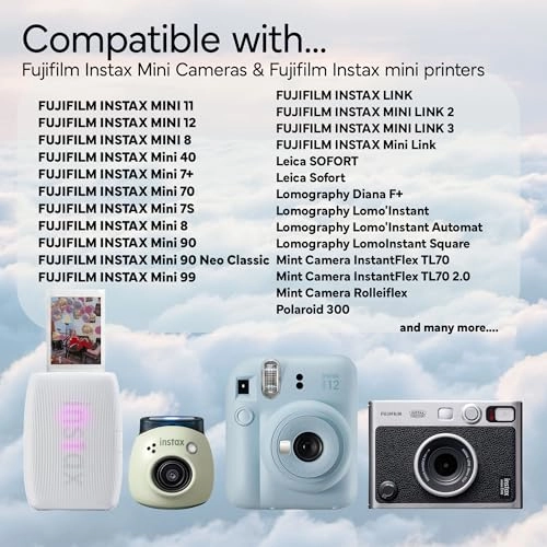 Instax Mini Instant Film - 40 Sheets + 6AVE Microfiber Cleaning Cloth