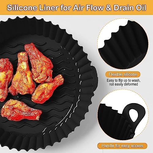 Air Fryer Silicone Liners - Silicone 2 Pack