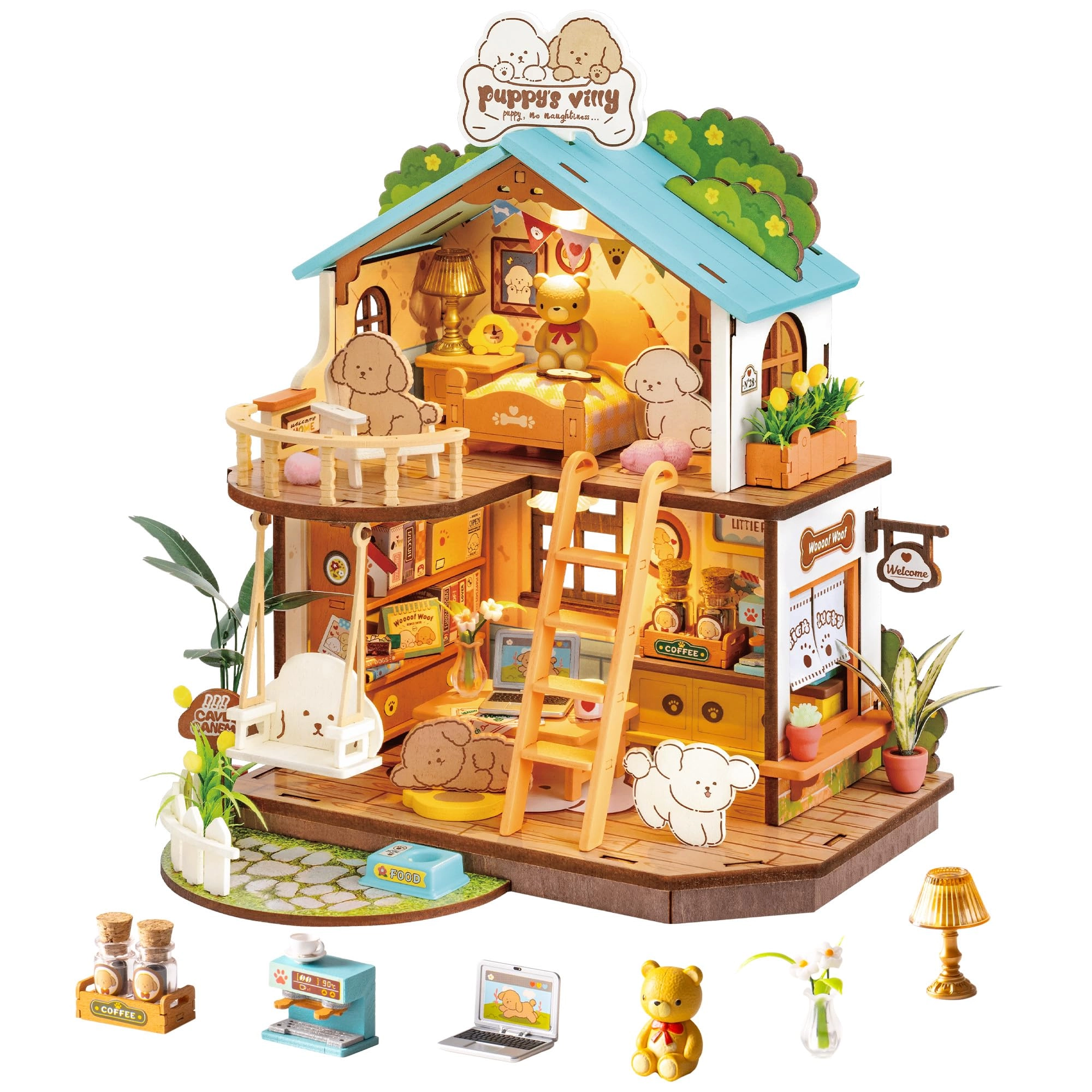 Miniature House Puppy Villa