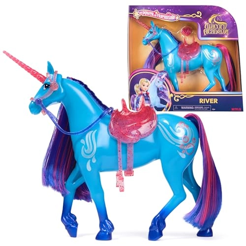 Unicorn Academy River Unicorn Doll - Translucent Bridle Removable Saddle Hair Styling Tool