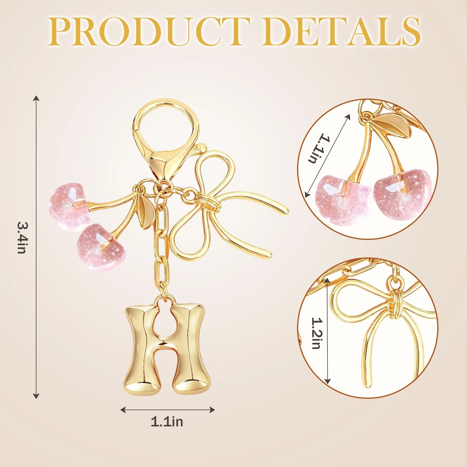 Initial P Keychain - Letter