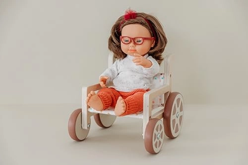 Baby Doll with Down Syndrome - 38 cm Vinyl with Glasses