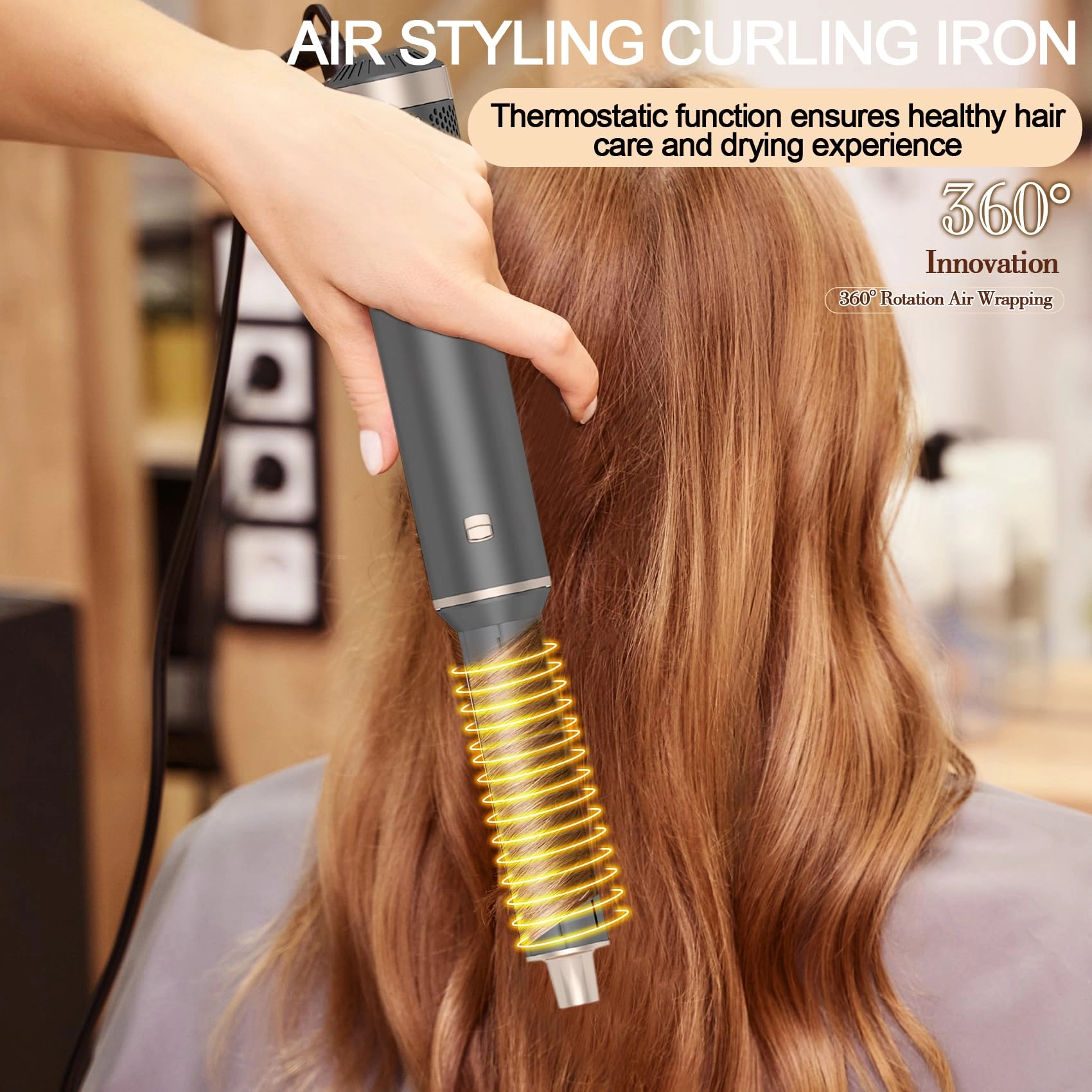5 in 1 Hair Styler & Hot Air Brush - 800W Grey