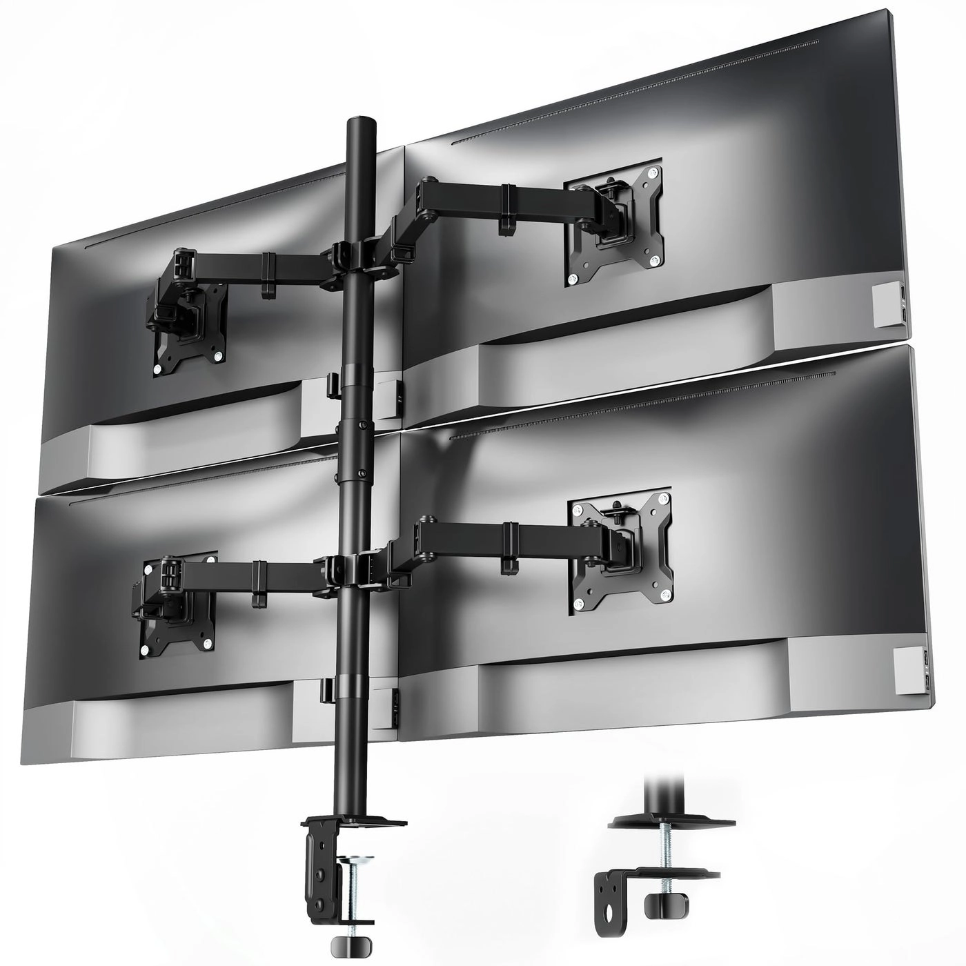 Montek Quad Monitor Stand Mount - 4 17â€-32â€ VESA 75x75mm/100x100mm