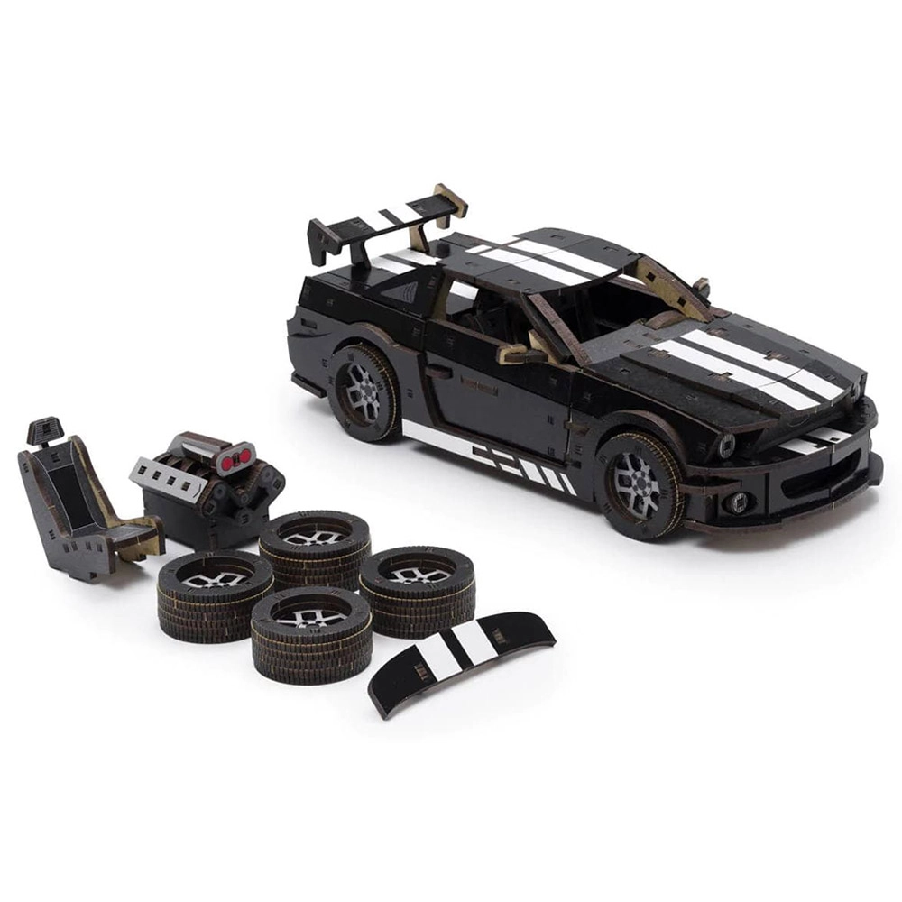 2-in-1 Stallion GT + Comet GTS 3D Wooden Puzzle (4107390-STALLION_GT_BLACK) - 248 pcs