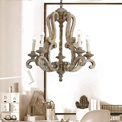 E14 American Retro Chandelier - 5 Heads 40x60cm