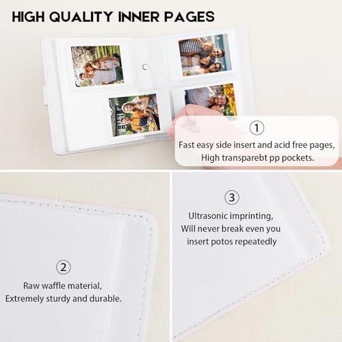 2x3" 112 Pockets Leather Photo Album