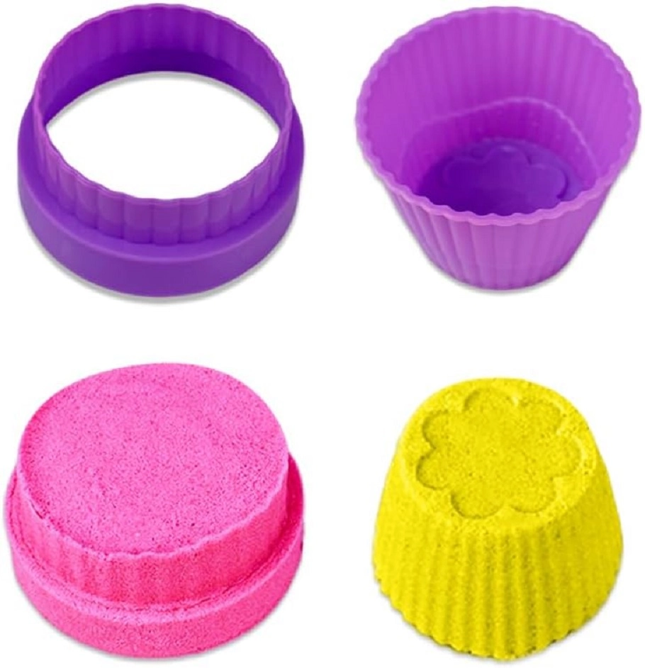 Magical & Moldable Play Sand Set - 3 colors 250 g each 3D shapes