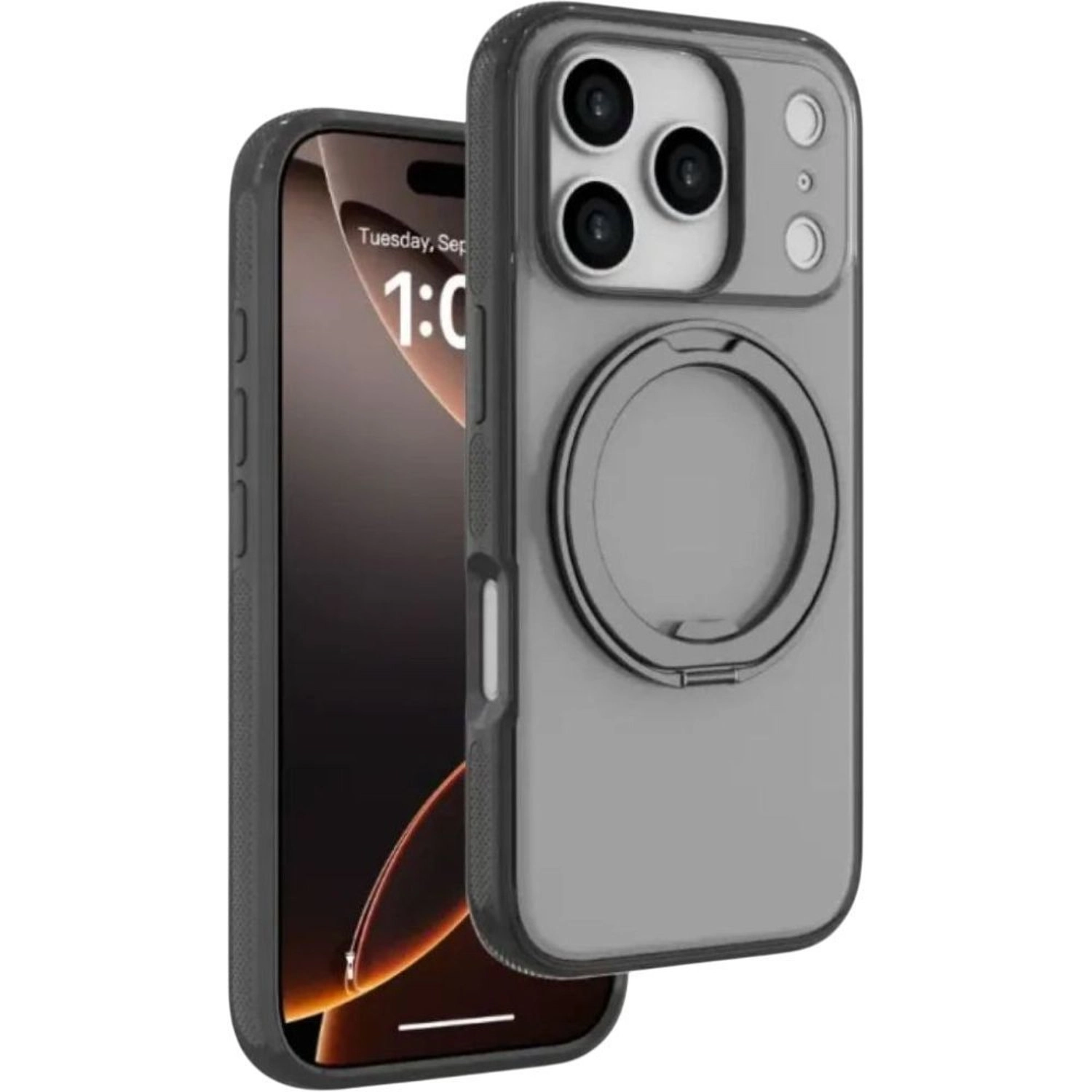 Pristine Rotatable Ring Stand Case for iPhone 17 Pro Max