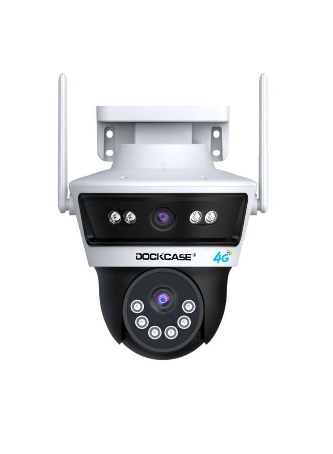 Dual-Lens 4G Sim Card Solar Powered Outdoor ptz Security Camera