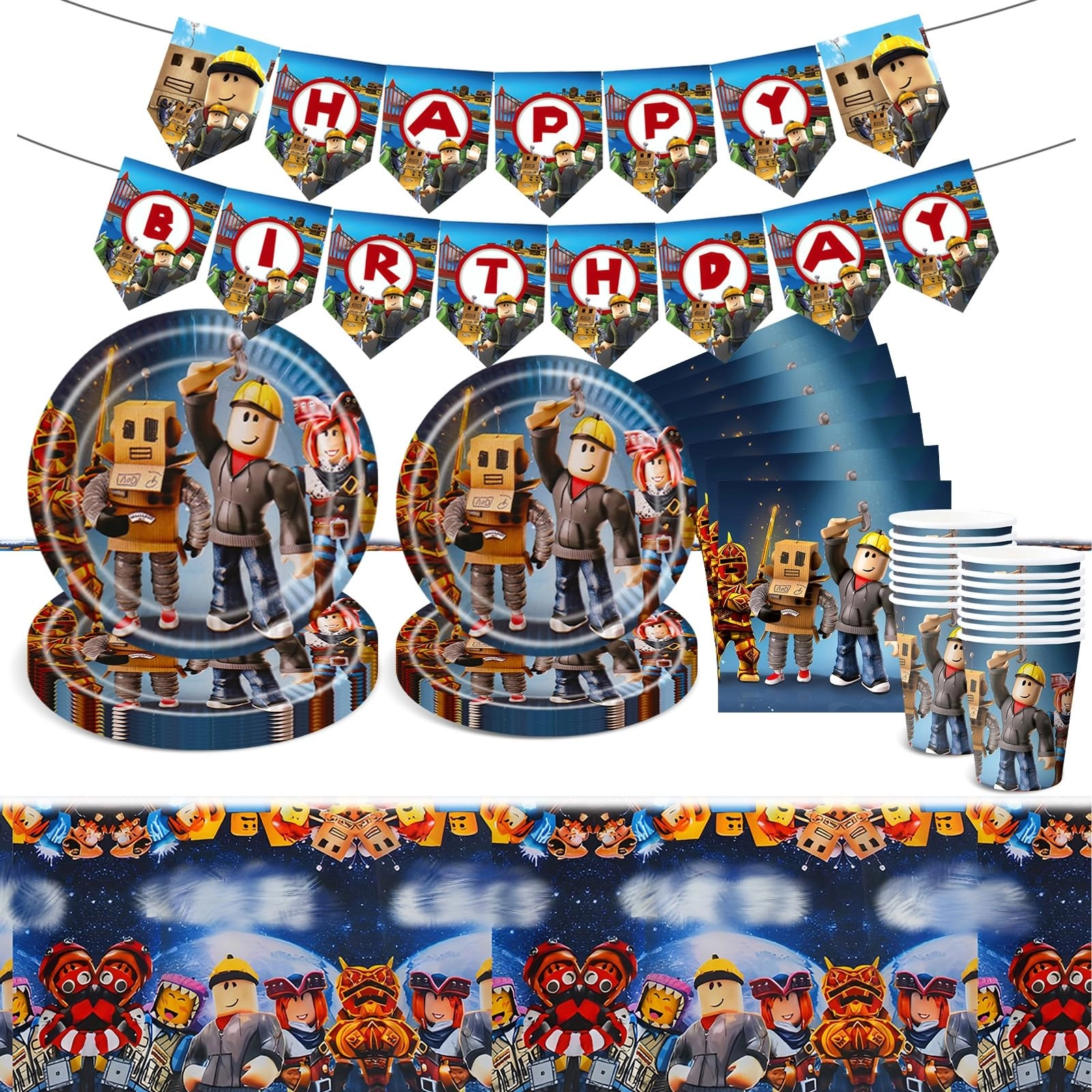 Party Tableware Set - 52PC Birthday