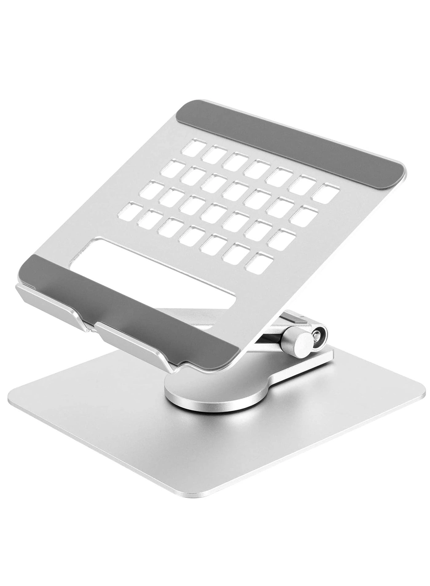 LIXES Foldable Laptop Stand - Enhanced Tablet Holder Bright Silver