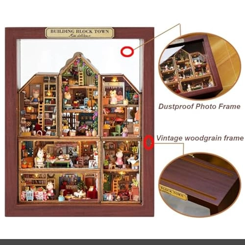 Miniature Dollhouse Kit - Japanese Style Painting Style Courtyard Scene