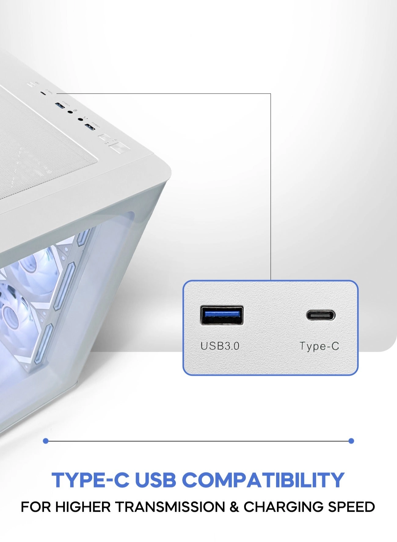 Vidrio - Curved Tempered Glass ATX/M-ATX/Mini-ITX