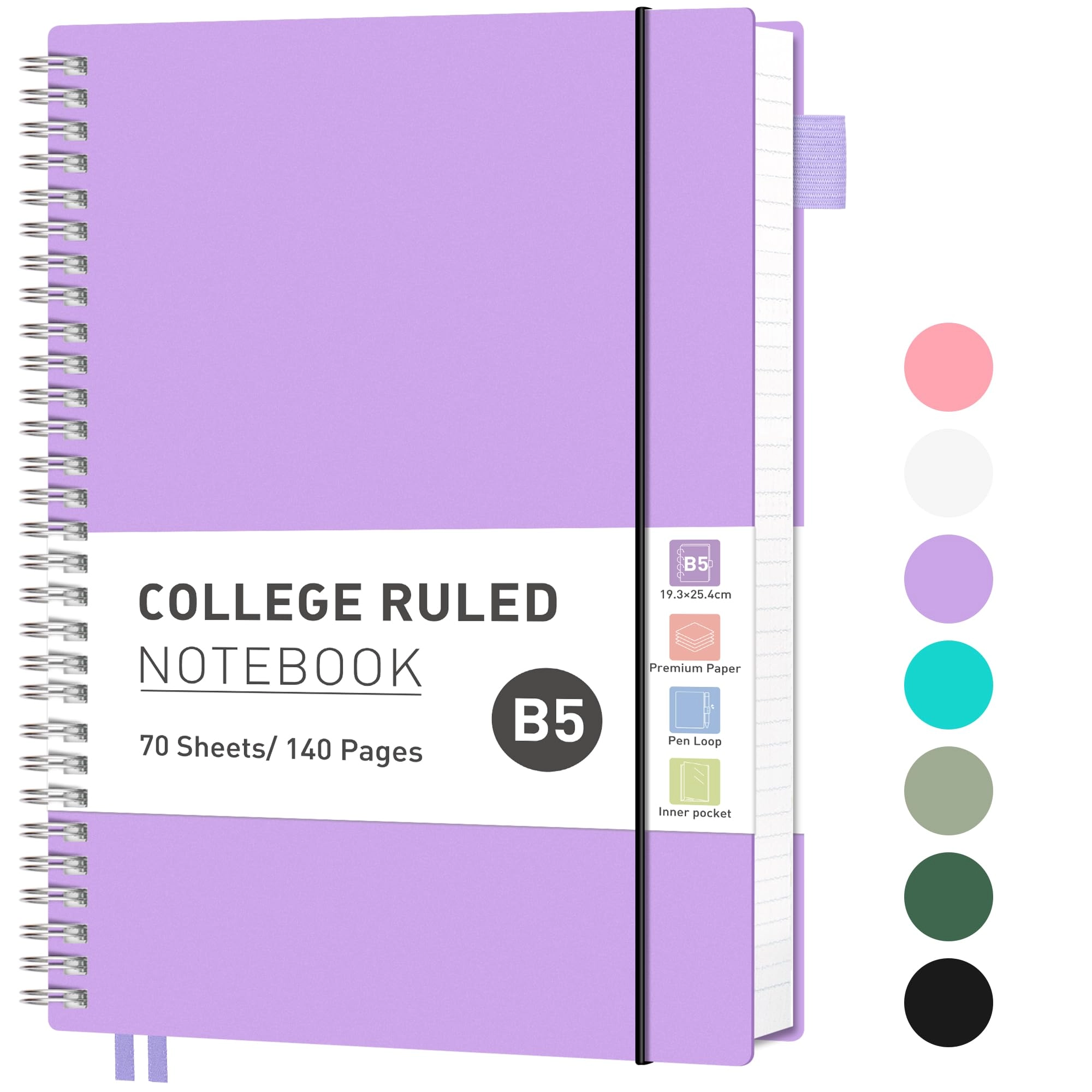 Graph Grid Paper Notebook B5 Spiral - Grid 140 Pages