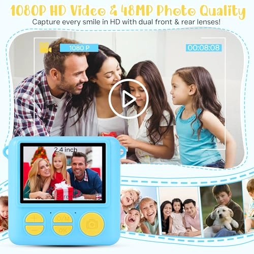 Kids Instant Print Camera - 1080P 32GB
